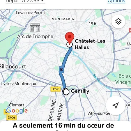 Paris Sud-porte De Mignon T2 250 M De Paris * Gentilly